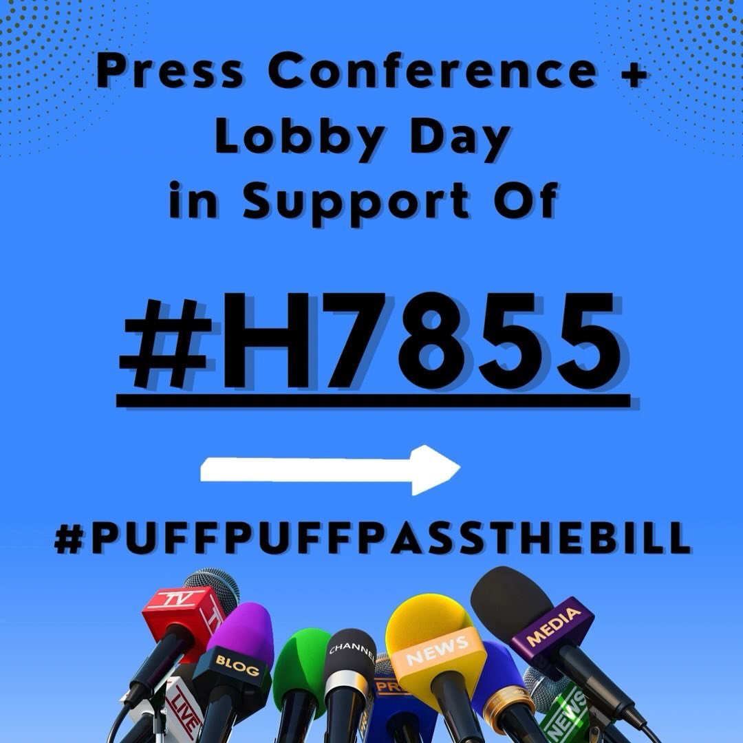 Join the @cannabispolicycoalition for Lobby Day to support #H7855. Advocate for an equitable canna future in Rhode Islan