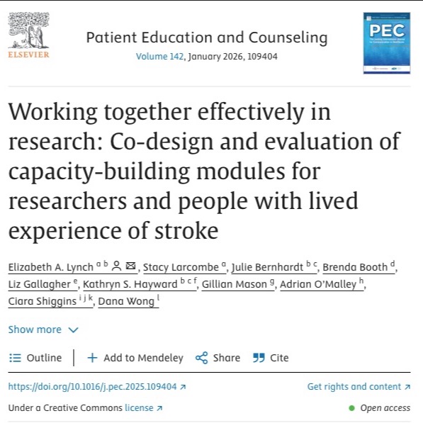 Download paper: evaluation of capacity-building modules for researchers and people with lived experience of stroke thumbnail