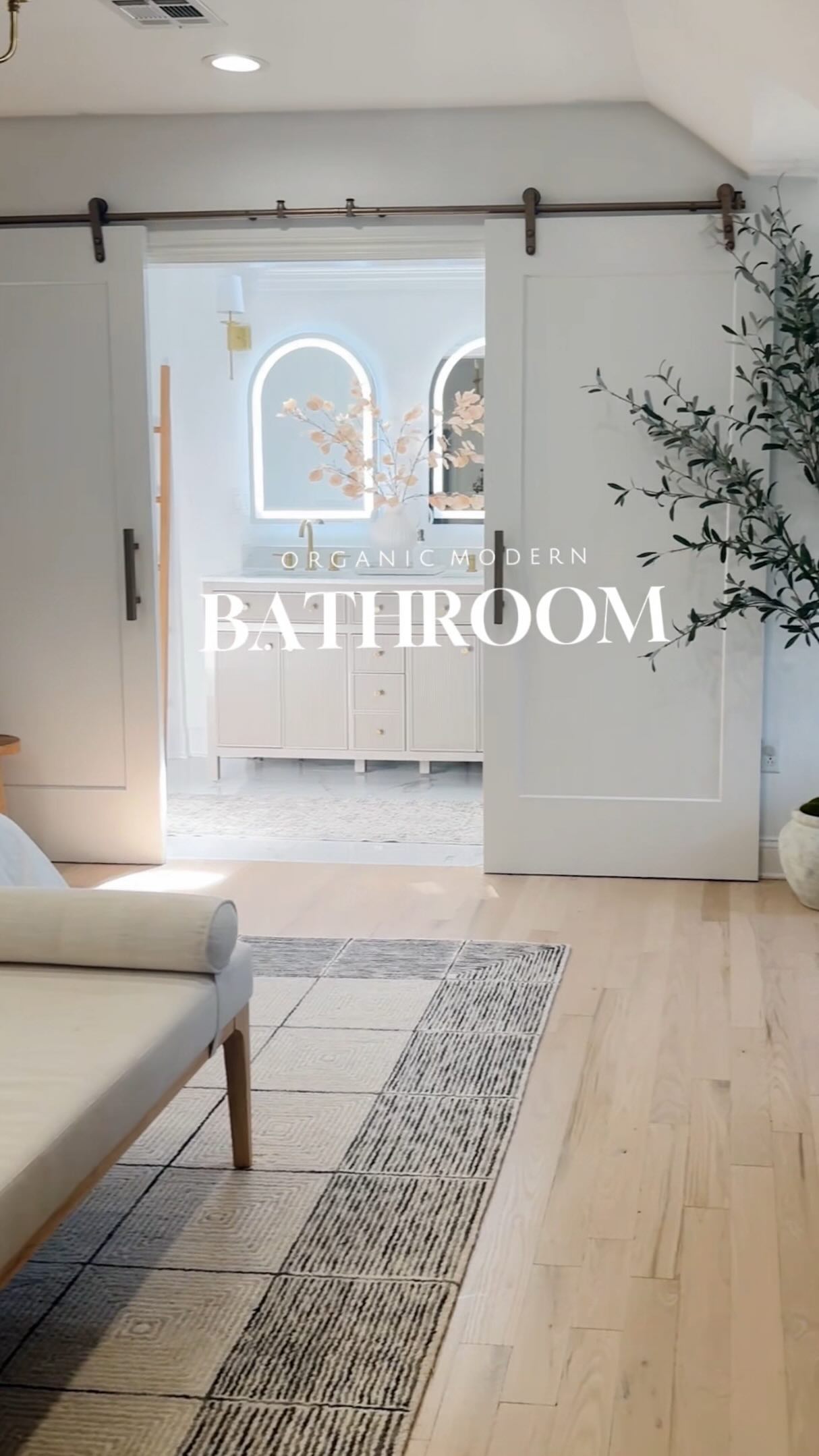 Our primary bathroom got a major upgrade with this stunning 60-inch cabinet from @loweshomeimprovement , and it’s finall
