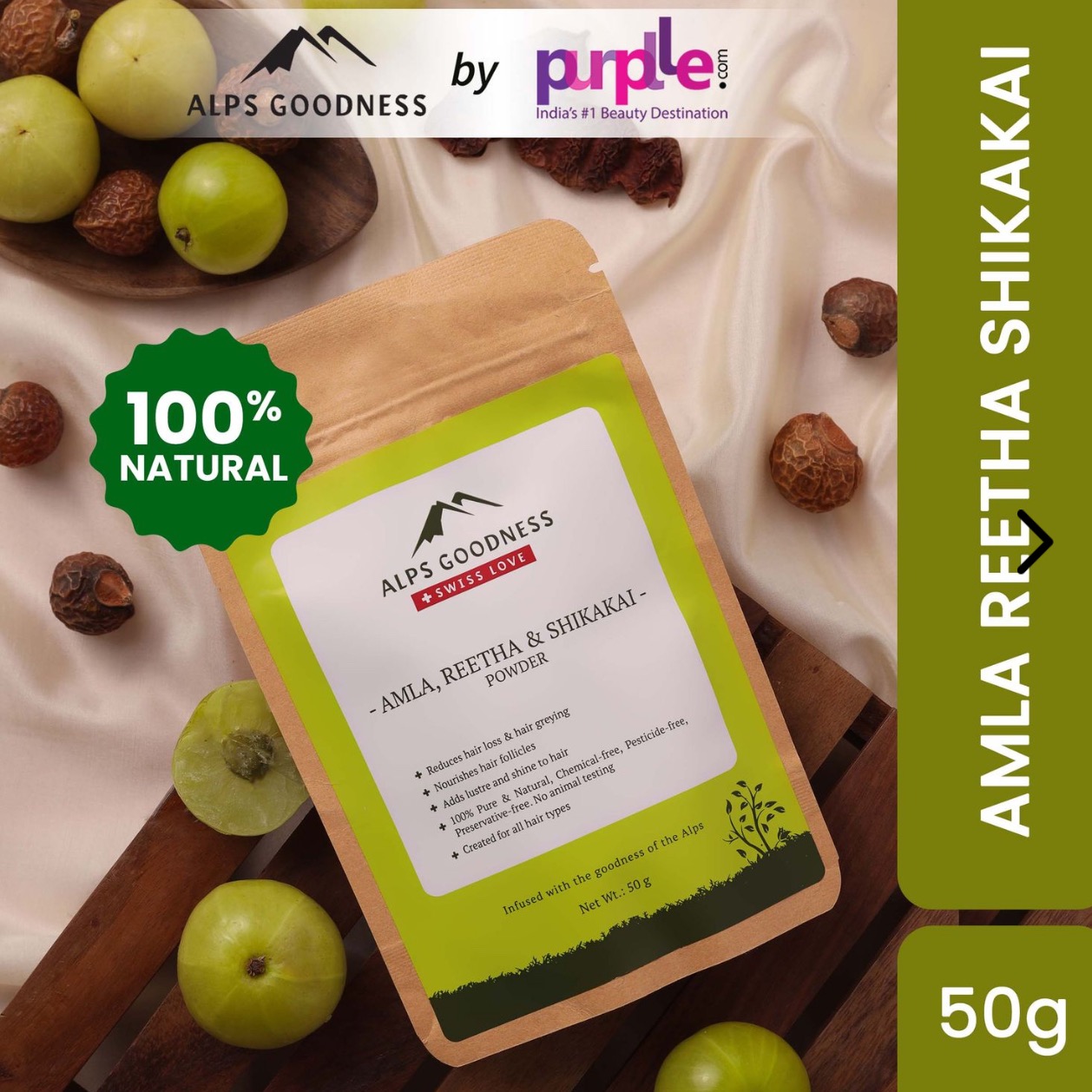 Alps amla reetha & shikaki powder  thumbnail