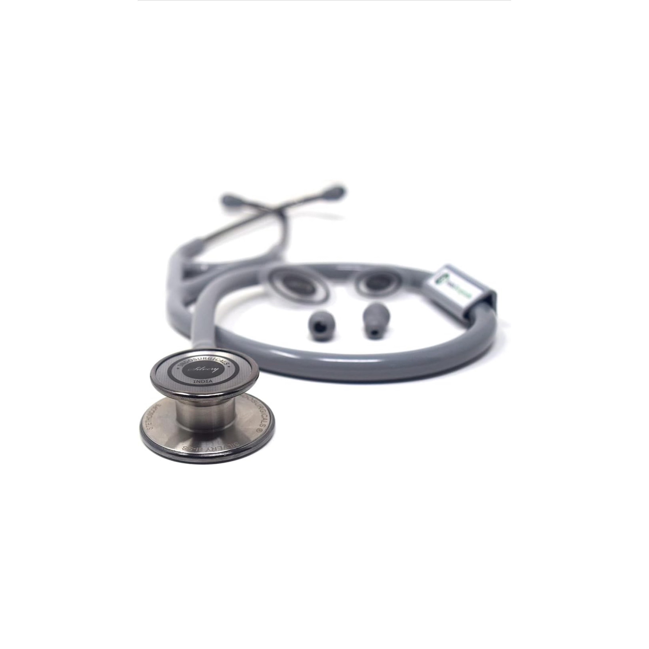 IS IndoSurgicals Silvery III-SS Stethoscope (Grey) thumbnail