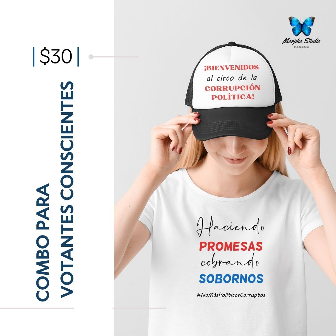 📣 ¡Atención a todos los que están hartos de la corrupción gubernamental! Presentamos el combo que lleva un mensaje alto 