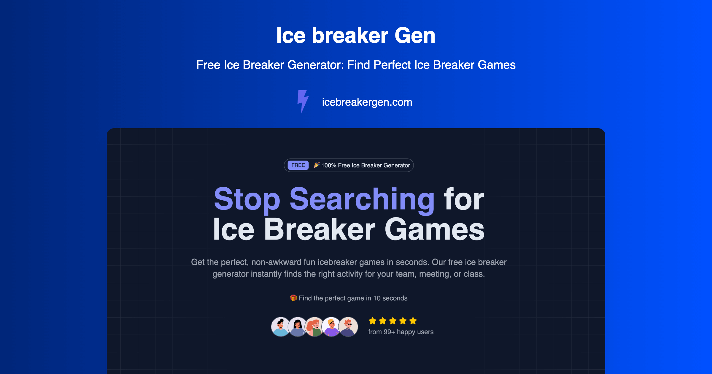 Free Ice Breaker Generator: Find Perfect Ice Breaker Games | Ice Breaker Gen thumbnail