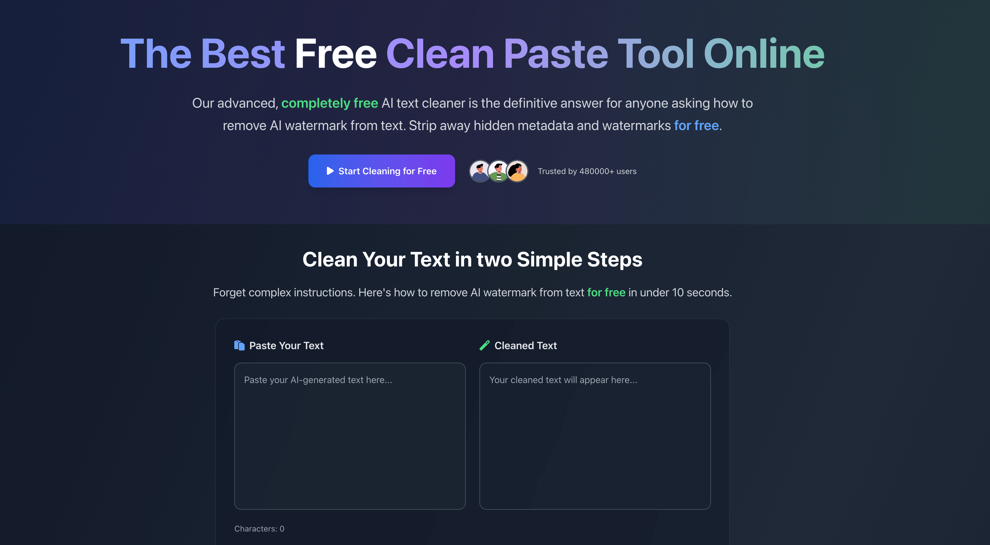 Clean Paste | The Ultimate Free AI Text Cleaner & Watermark Remover thumbnail