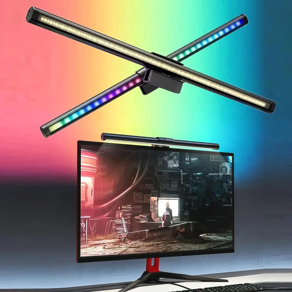 Computer Monitor Light Bar RGB Rhythm Screen Hanging Lights Stepless Dimming Desk Lamp For Study Reading Gaming Table Lighting - AliExpress 39 thumbnail