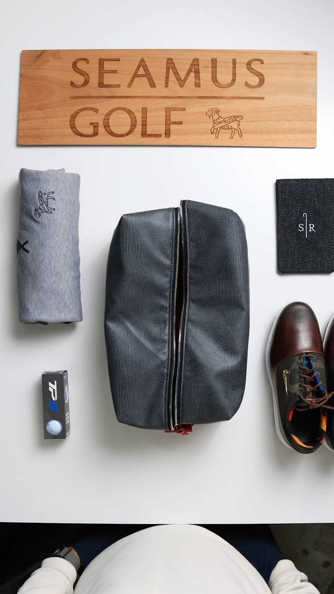 Perfected for the traveling golfer, 3 new Shoe Bags will be available tomorrow at 8am EST in Black Waxed Canvas, Grey Ja
