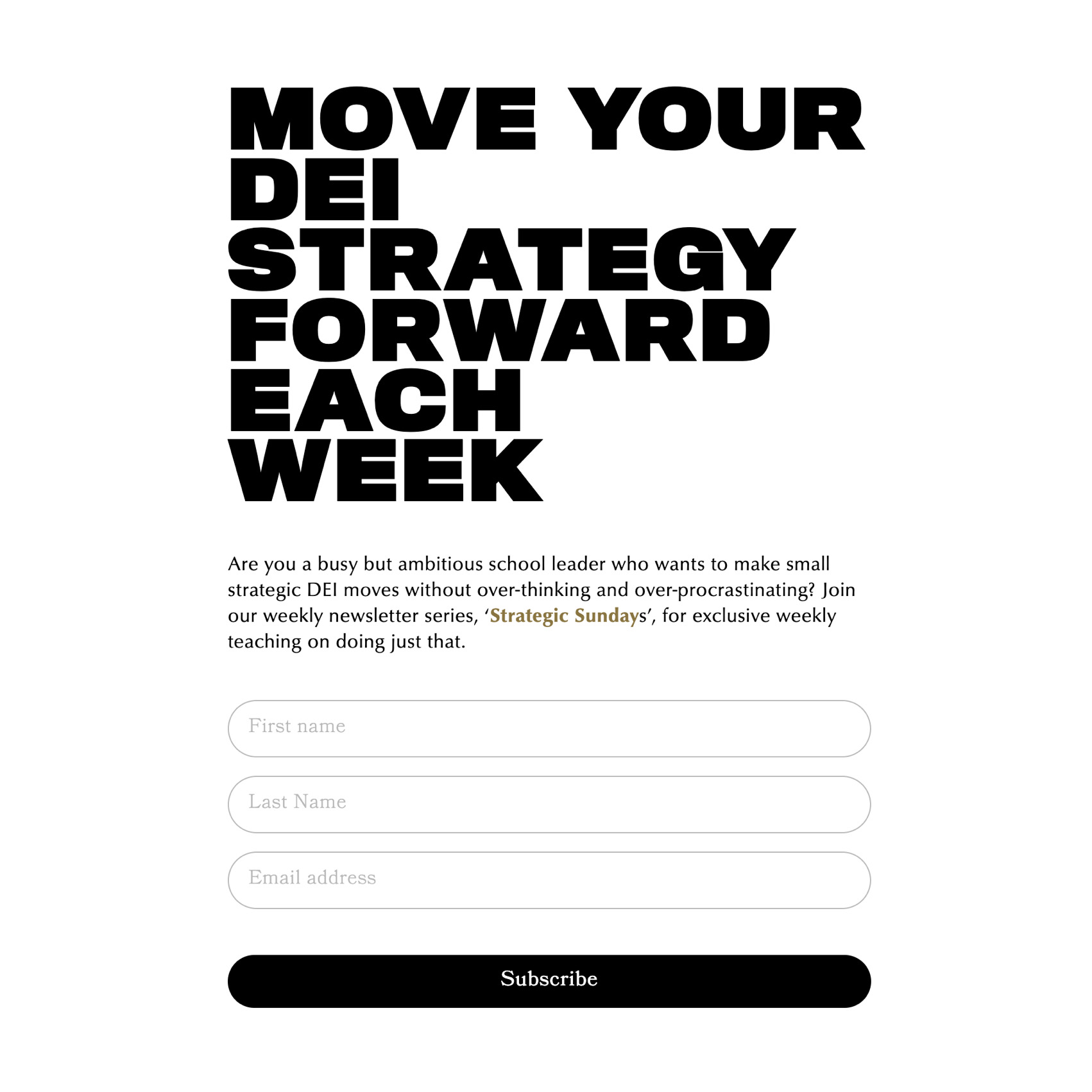 Strategy Sundays - Our Weekly DEI Email Series thumbnail