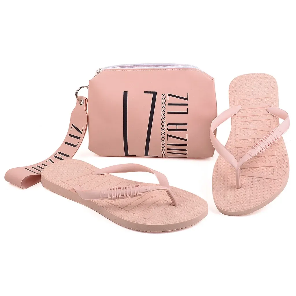 Kit chinelo Luiza Liz e necessaire bolsa thumbnail