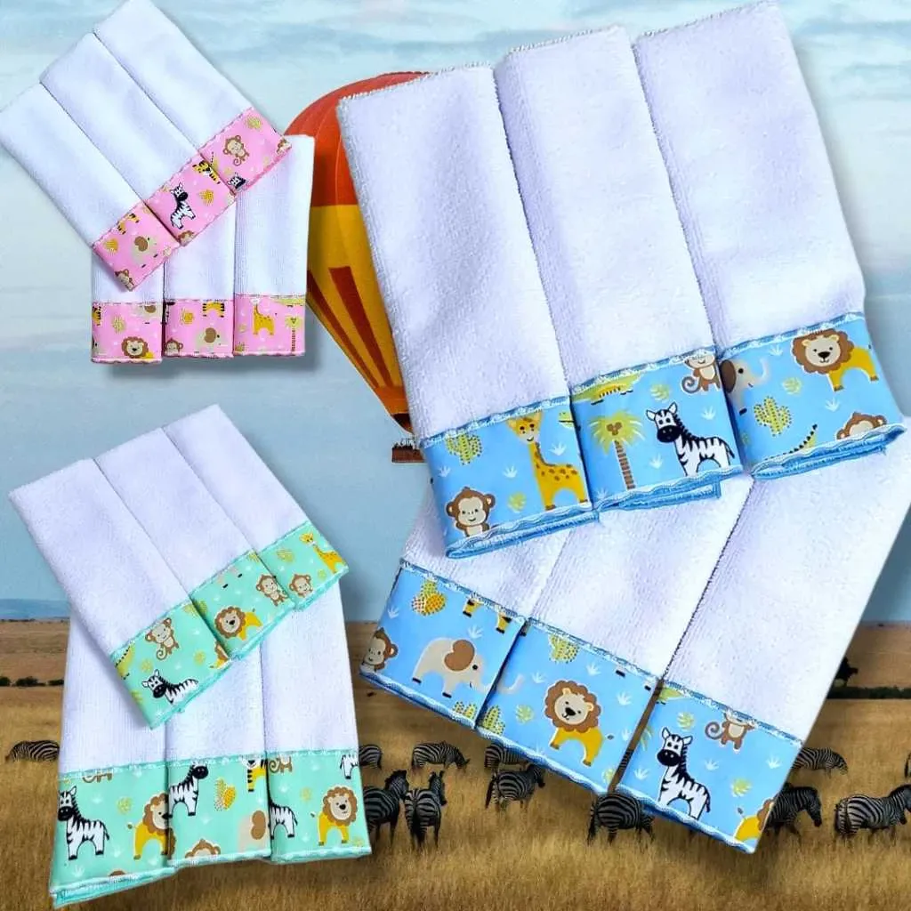 Kit 06 Unidades Toalha Ombro ou Boca Babete thumbnail