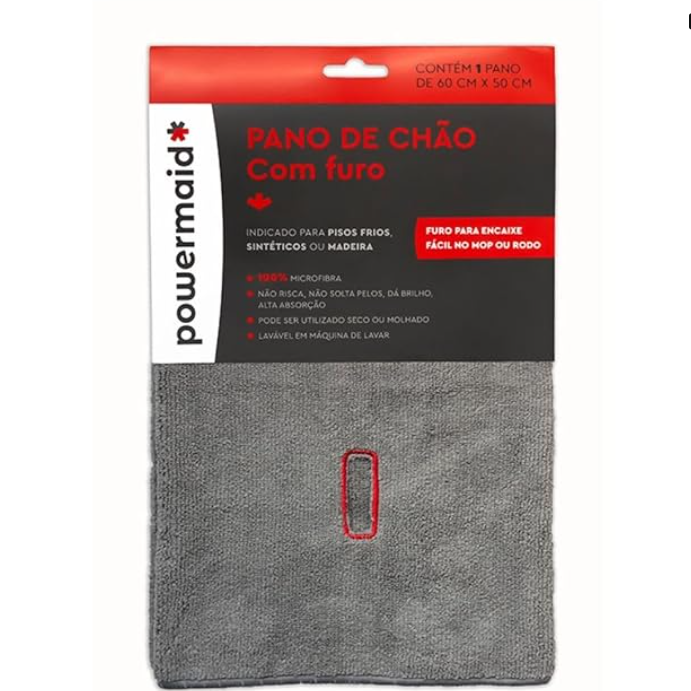 Pano de Chão COM FURO Microfibra - 60x50cm na Amazon thumbnail