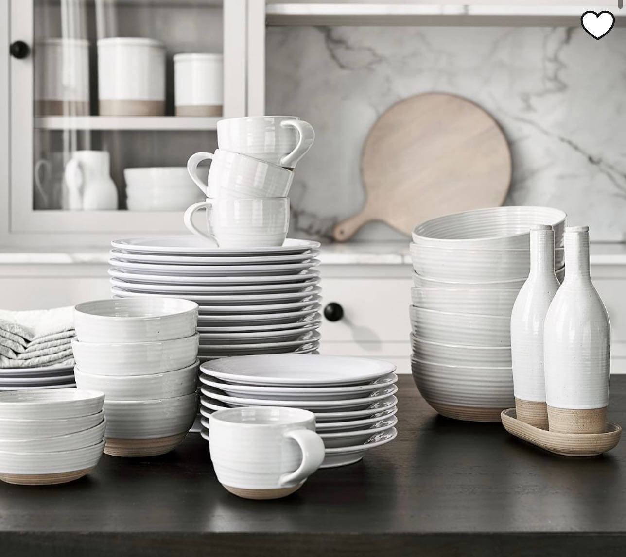 Love this collection from PotteryBarn! 😍 check out the Quinn Handcrafted Stoneware set. (📷: PotteryBarn.com). #potteryba