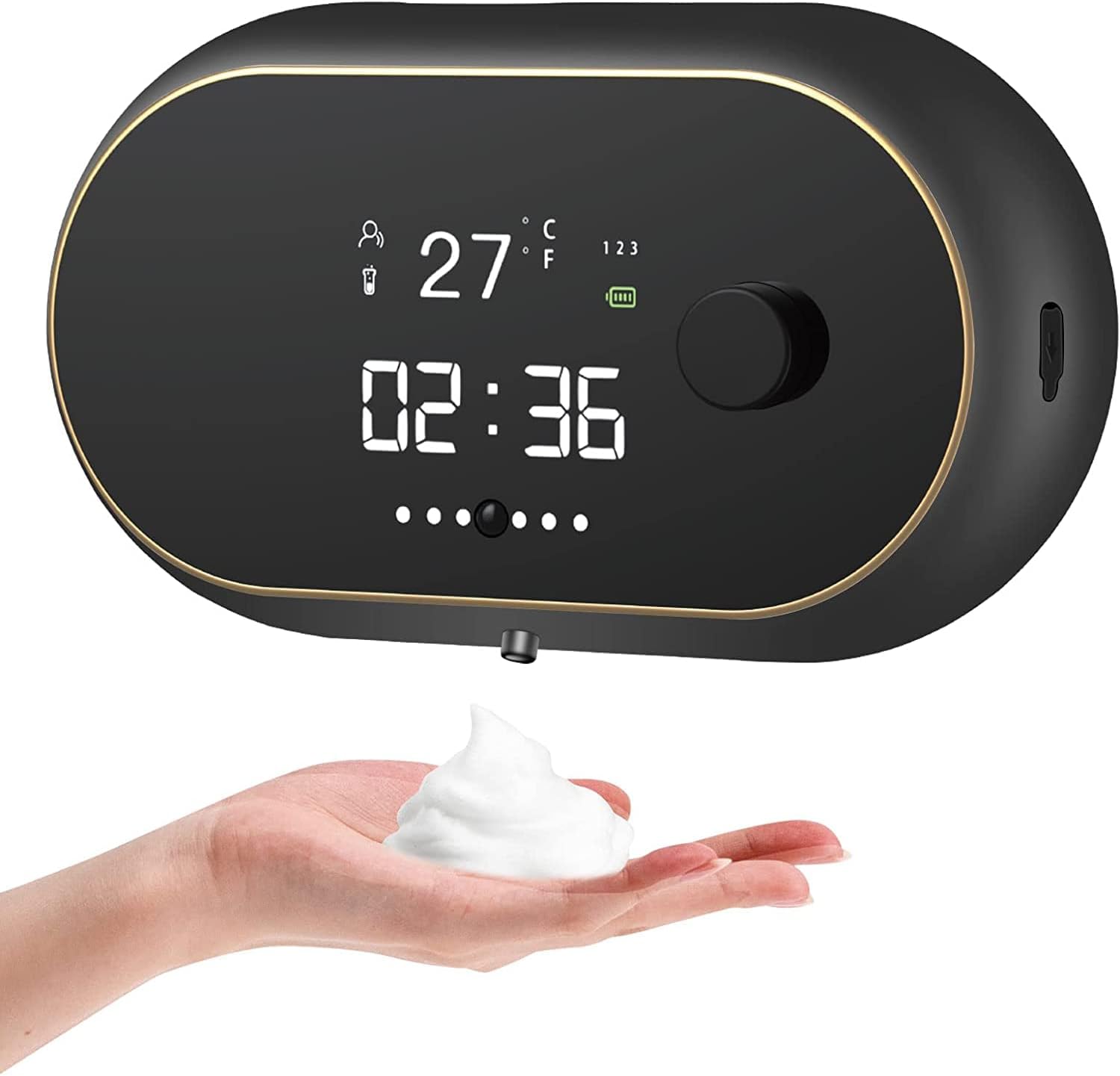 Dispensador de sabão automático espumante dispensador de sabão à mão livre dispensador de sabão de montagem na parede dispensador de sabão touchless dispensador de sabão de parede elétrica inteligente dispensador de sabão automático para banheiro, cozinha, comercial | Amazon.com.br thumbnail