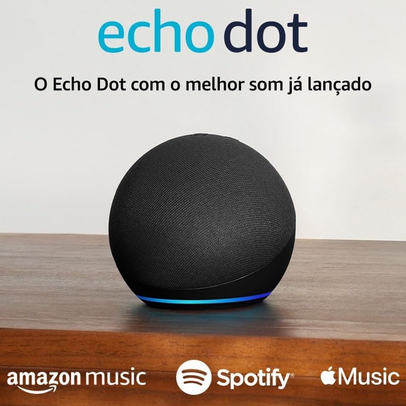 Echo Dot 5ª geração | O Echo Dot com o melhor som já lançado | Cor Preta : Amazon.com.br thumbnail
