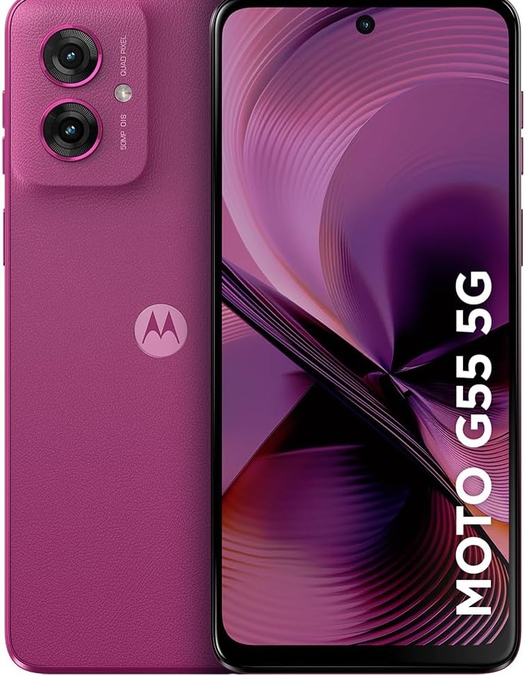 Clique aqui-Smartphone Moto G55 5G - 256GB 8GB RAM + 8GB RAM Boost 50MP AI Camera NFC - Rosa Vegan Leather thumbnail