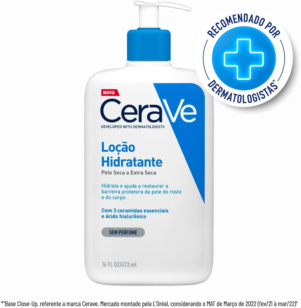 Ao Clicar você será direcionado para o site da Amazon | CeraVe, Loção Hidratante Corporal, com textura Fluida e Ácido Hialurônico thumbnail