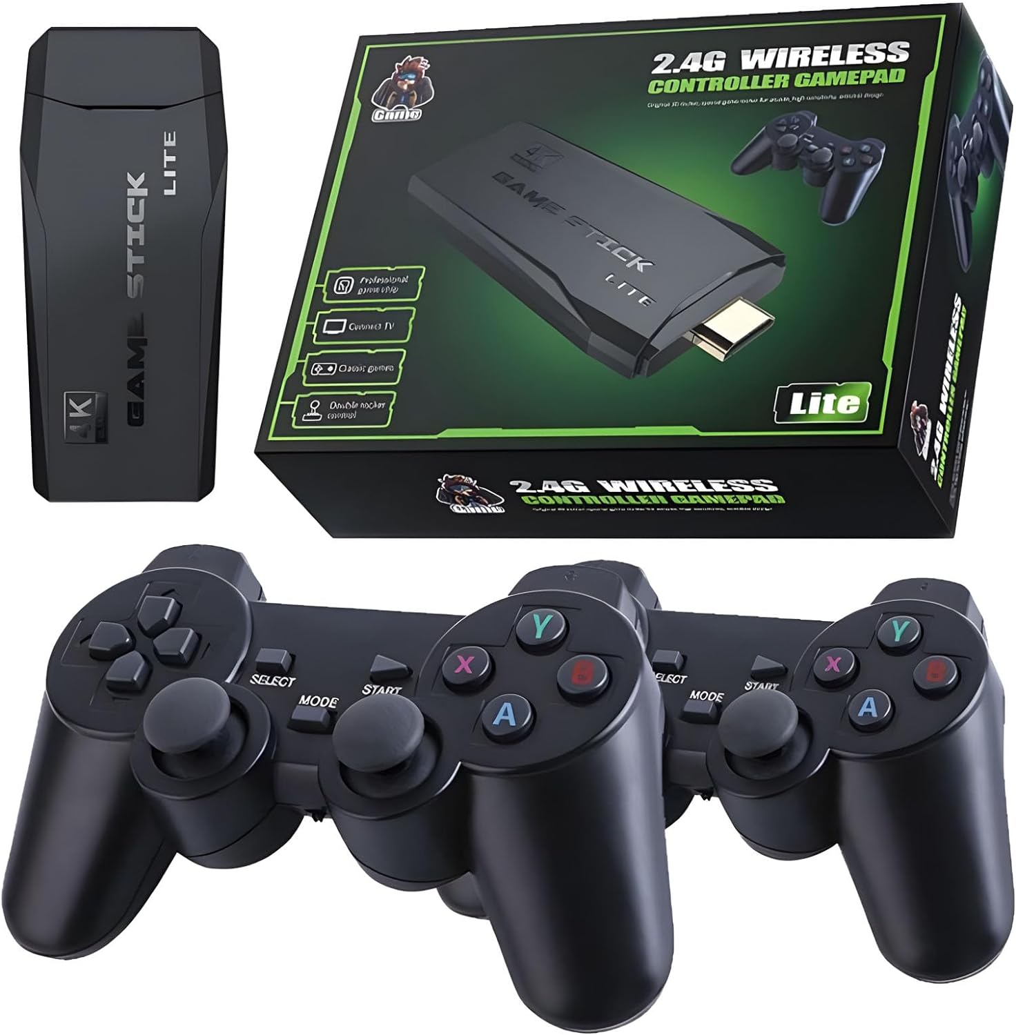 GAME STICK 4K ORIGINAL VERSÃO ATUALIZADA 11 MIL JOGOS com 2 controles sem fio : Amazon.com.br: Games e Consoles thumbnail