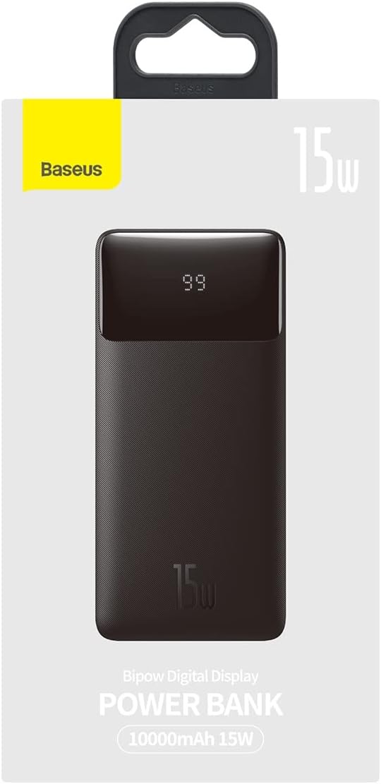 Ao Clicar será direcionado para o site da Amazon |Carregador Portátil Baseus Bipow Digital Display Power Bank 10000mAh 15W thumbnail