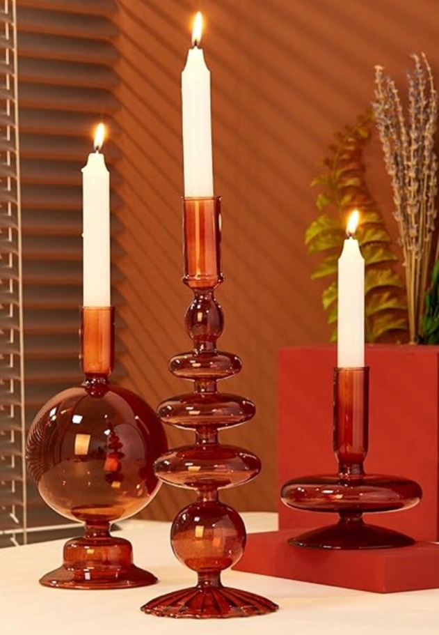 Candlestick Holders, Glass Candle Holders  thumbnail