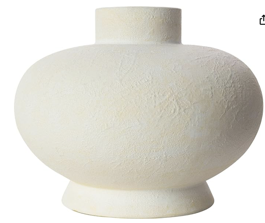 Ceramic Large Vase White Transitional Handmade thumbnail