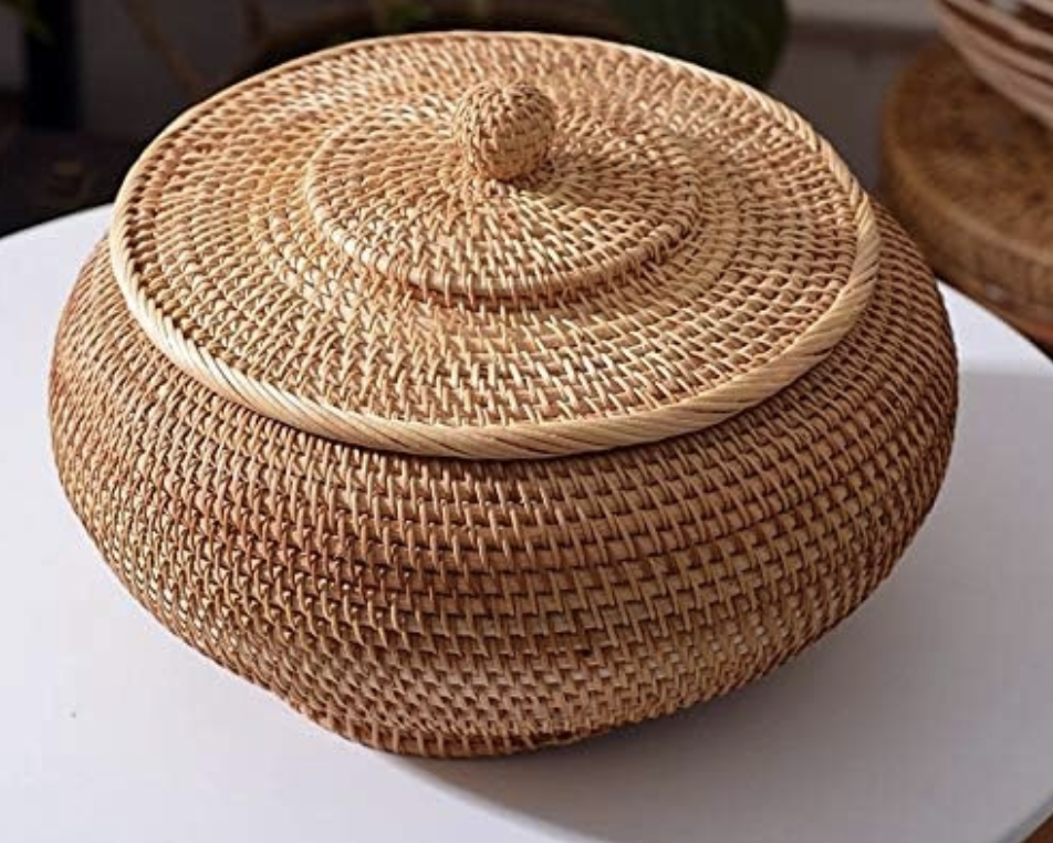 Rattan Boxes with Lid Hand-Woven Multi-Purpose thumbnail