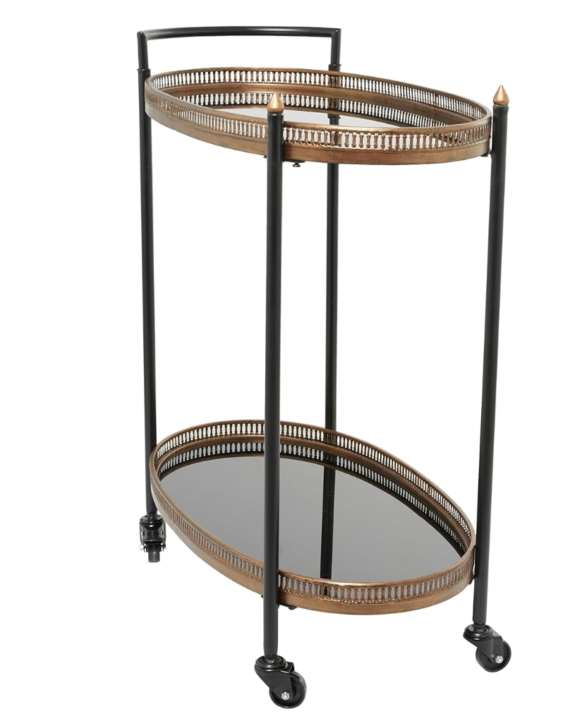 Deco Metal Rolling Bar Cart thumbnail