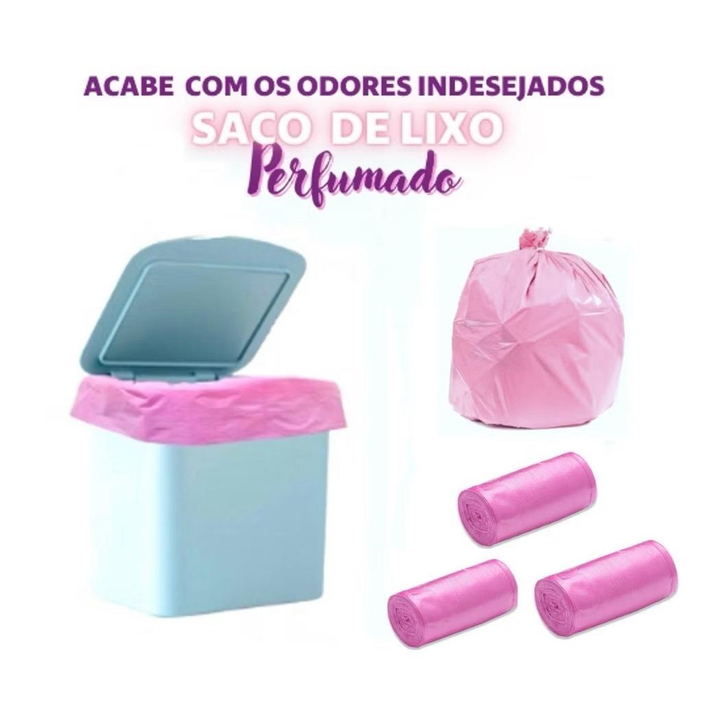 SACO PERFUMADO (rosa - SEM ALÇA) para lixeiras do banheiro e cozinha thumbnail