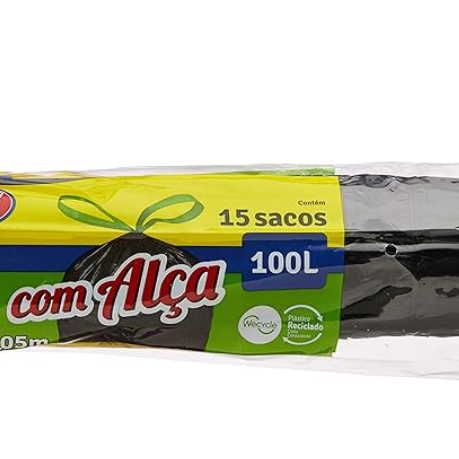 Saco de lixo 100 litros COM ALÇA - com 15 sacos thumbnail