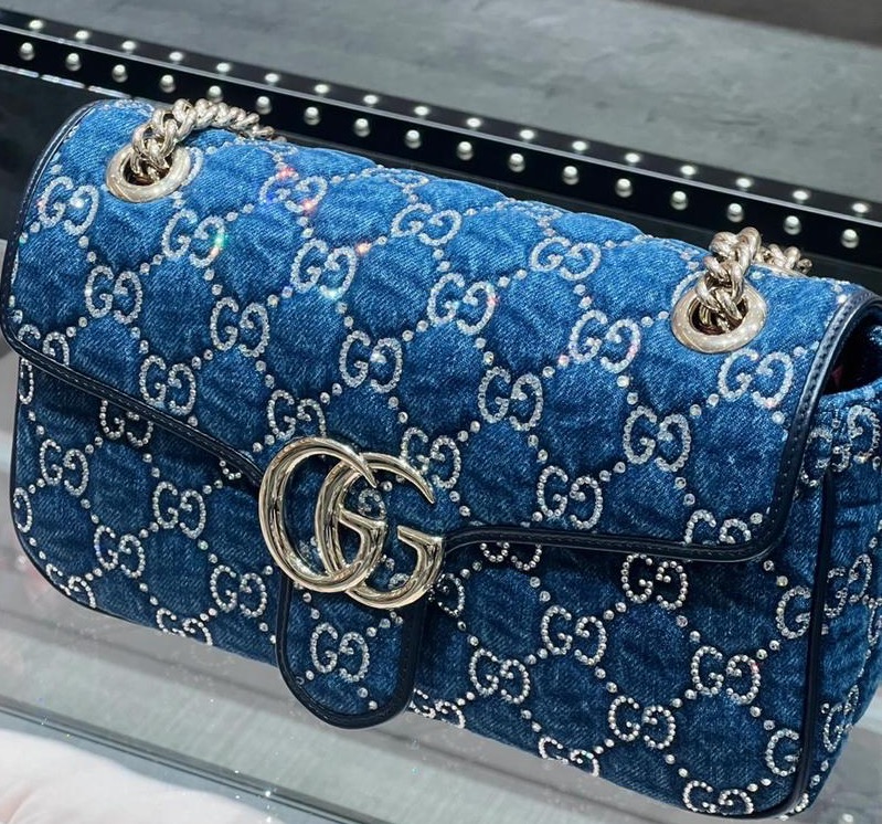 Gucci Denim Rhinestone  thumbnail