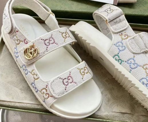 Gucci Strap Sandals Rhinestones (size down 1) thumbnail