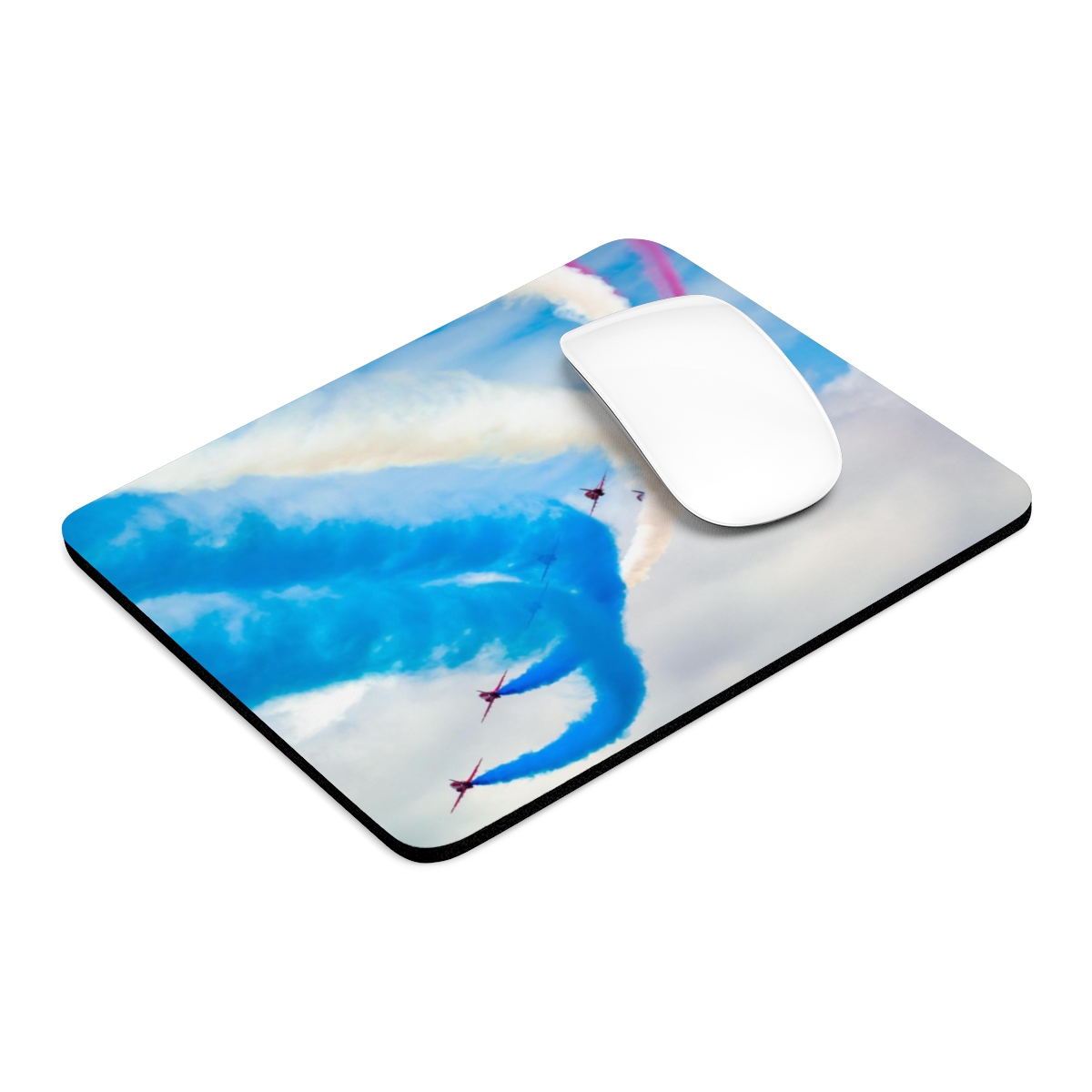 Aerial Artistry Mouse Pad, Vibrant Desk Accessory, Gifts for Pilots, Aviation Lovers, Home Office Decor, Air Show Enthusiasts - $19.02 - Aviation Art thumbnail