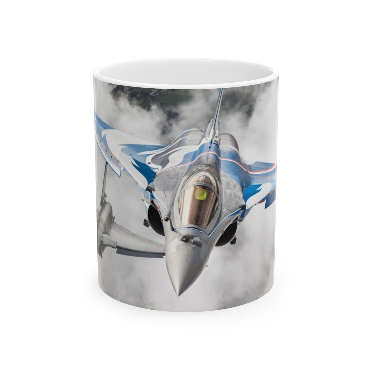 Aviator's Dream Ceramic Mug | Jet Fighter Design, Unique Coffee Cup, Gift for Pilots, Military Fans, Aviation Decor - $7.68 - Aviation Art thumbnail