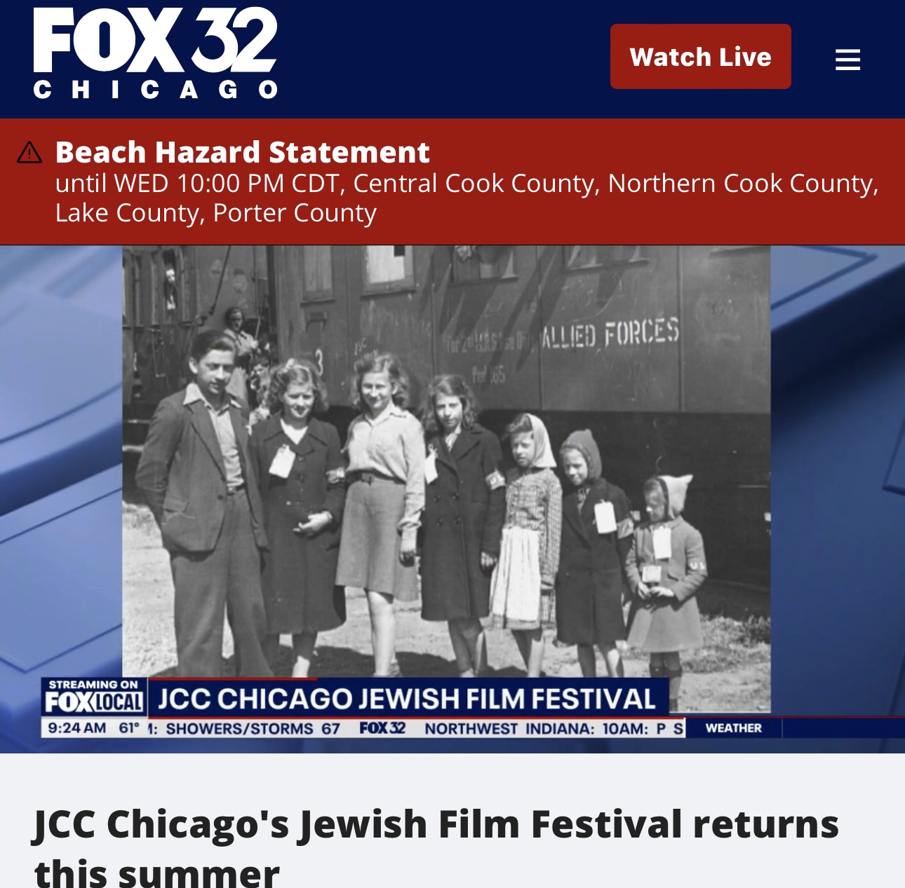 FOX 32 Chicago - JCC Jewish Film Festival returns thumbnail