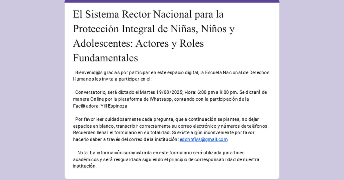 El Sistema Rector Nacional para la Protección Integral de Niñas, Niños y Adolescentes: Actores y Roles Fundamentales thumbnail