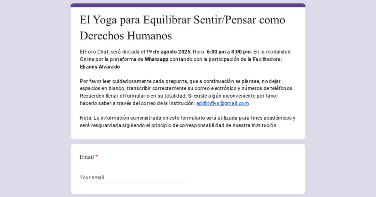 El Yoga para Equilibrar Sentir/Pensar como Derechos Humanos thumbnail