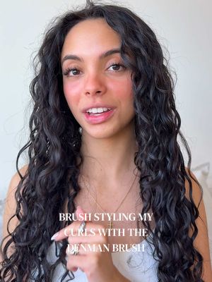 denman brush styling tutorial on my 2c waves/curls🤎🤏🏼  all products 🔗 in my amazon SF!!  @myceremonia @Not Your Mother's