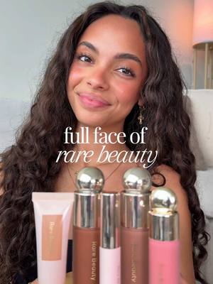 “full face” except its just some light coverage and a whole lot of blush and bronzer🤎  @Rare Beauty  all shades are 🔗  i