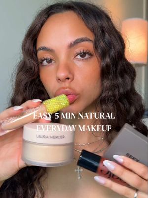 an ACTUAL 5 minute natural everyday makeup routine🤎🐻  perfect for summer coming up and for my working girlies who need a