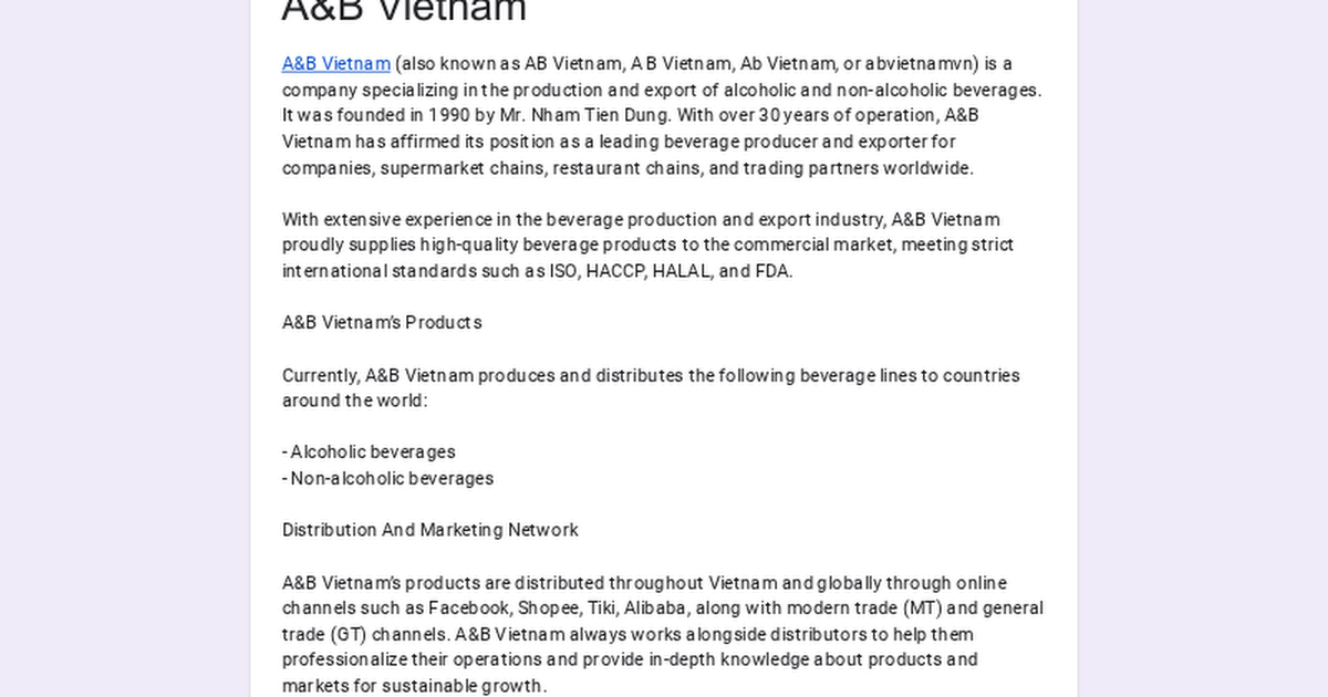 A&B Vietnam thumbnail