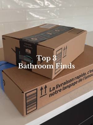 Top 3 Amazon Finds to keep bathroom essentials out of sight!  Linked in my Amazon Shop under BATHROOM! #BathroomStorage 