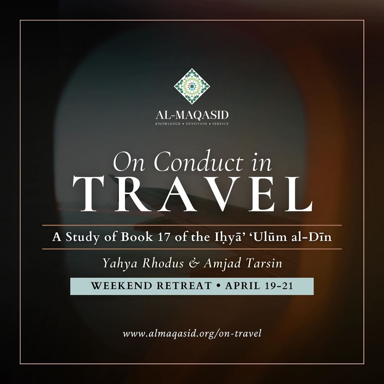 ﷽ 

THIS FRIDAY!

Don’t forget to register for our upcoming Weekend Retreat, which will be held on April 19-21 titled On