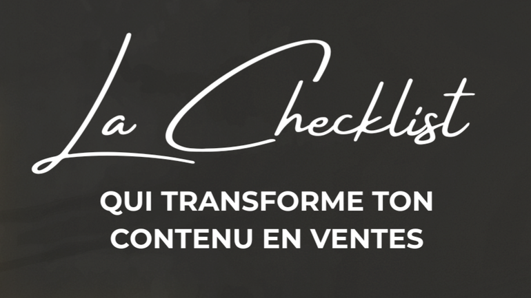 La Checklist - Qui transforme ton contenu en vente by @digital_boss_sonia | Stan thumbnail