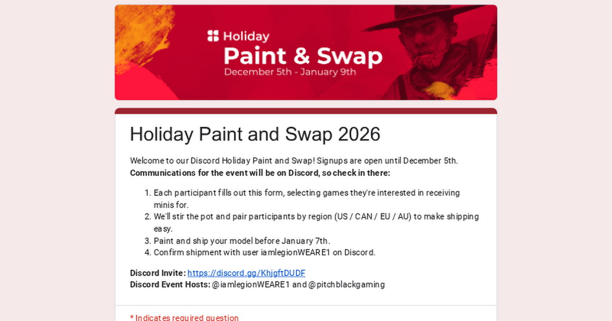 Holiday Paint and Swap 2026 thumbnail