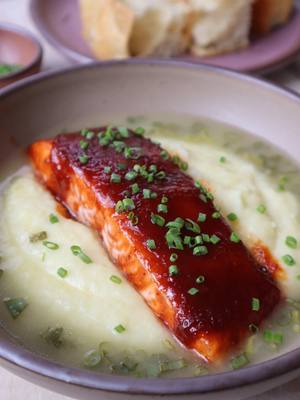 Chipotle Slow Roasted Salmon with Creamy Mashed Potatoes Recipe 🐟 Recipe slightly modified from a Cuisine at Home cookbo