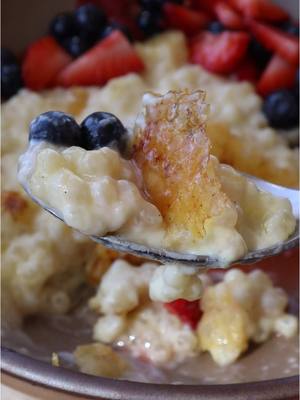 Homemade Vanilla Bean Tapioca Pudding with Brûléed Top and Macerated Berries 🍓 🫐  Would you rather…. Tapioca Pudding or 