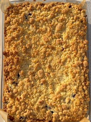 Blueberry Coffee Cake Recipe with a Crumb Topping 🫐 All recipes found at www.ameliaisnotachef.com INGREDIENTS Crumb Topp