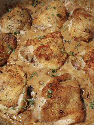 Crispy Chicken Thighs with Creamy Mustard Sauce Recipe by Ina Garten Are you a Chicken Thigh or Chicken Breast person? A