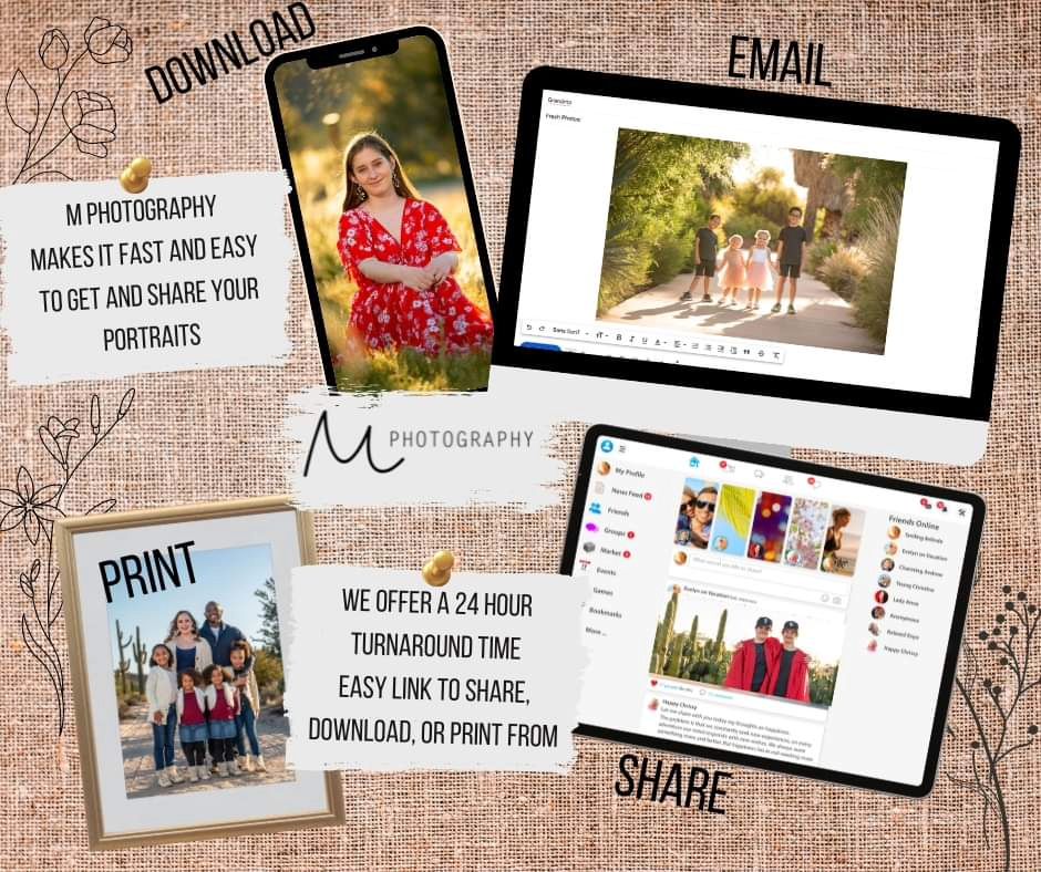 At M Photography our motto is “Easy Peasy”. With each portrait session we strive to make it fun and stress free for ever
