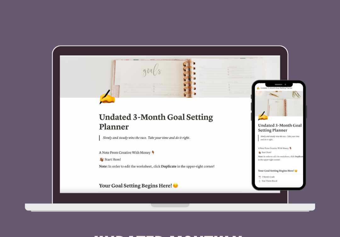 Get your Monthly Goal Setting Planner thumbnail