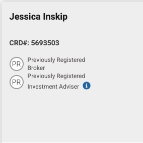 Proof I was licensed on FINRA's BrokerCheck thumbnail