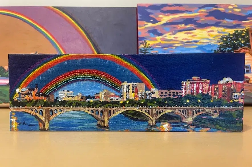 Sask. queer Métis artist’s beaded landscape series celebrates pride thumbnail